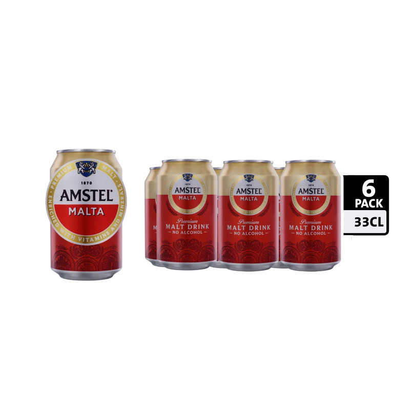 Amstel Malt Can Drink 330Ml X 6