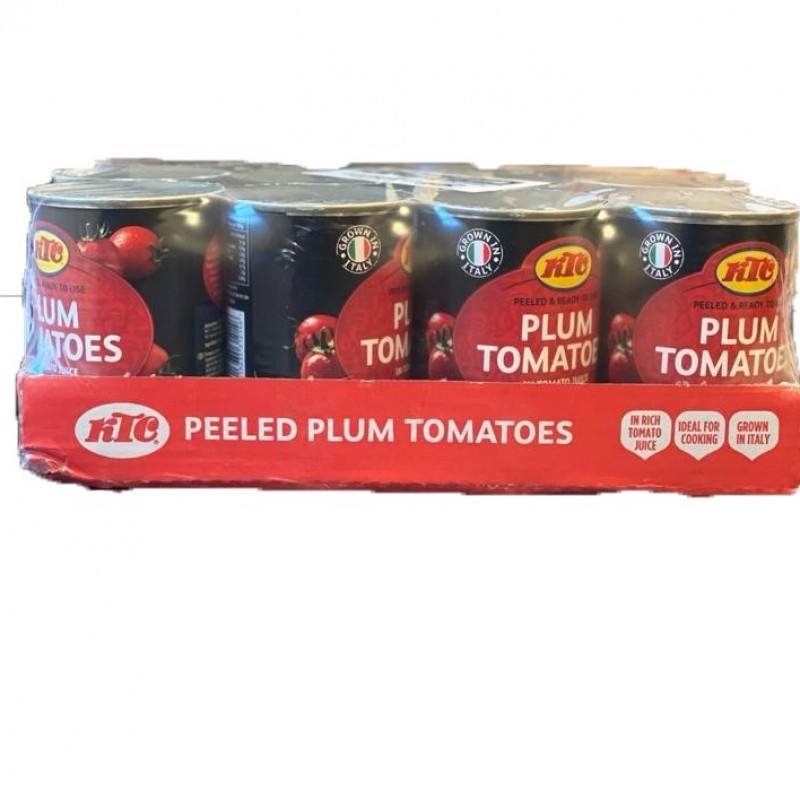 KTC  - Canned Peeled Tomatoes for Cooking - 400g (Pack of 12)