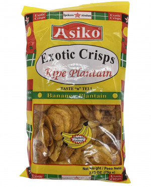 Asiko Exotic Crisps Slightly Salted Sweet Plantain Chips