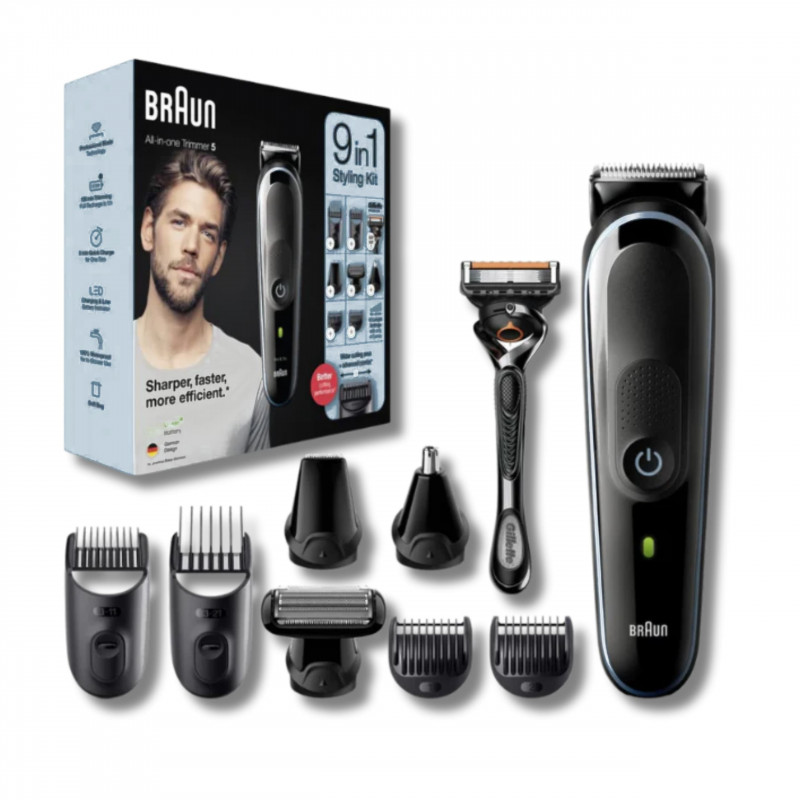 Braun All-in-one 9 in 1 Trimmer Hair Clipper Body Groomer