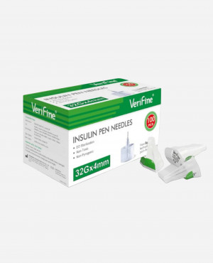 Neon Verifine Ultra 4mm / 32G Diabetic Pen Needles - Pack of 100 Needles for Easy Use