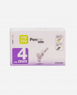MyLife Penfine Classic 4mm / 32G Diabetic Pen Needles - Pack of 100 for Reliability