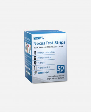 GlucoRx Nexus Blood Glucose Test Strips - 50