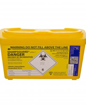 Sharps Yellow Disposal Bin - 1L