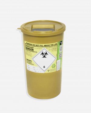 Sharps Yellow Disposal Bin 5L – Safe & Compliant Disposal for Needles and Sharps Waste